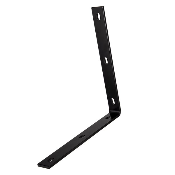 Hampton 12-1/4 in. H X 1-1/2 in. W X 1/4 in. D Black Steel Inside L Corner Brace 01-3405-028